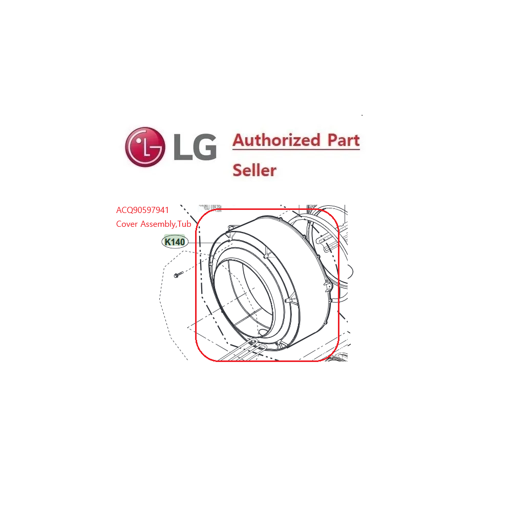 LG Cover Assembly,Tub ACQ90597941