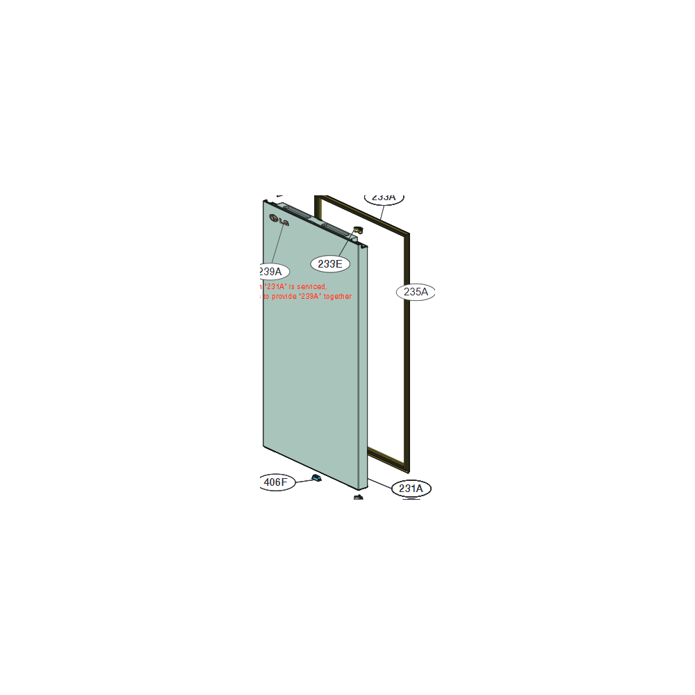 LG Door Foam Assembly,Refrigerator ADD30048603
