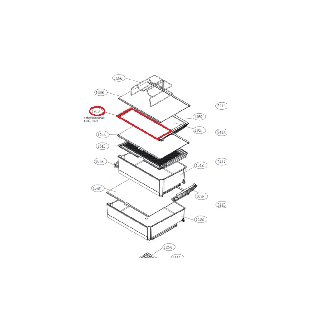 LG Shelf Assembly,Refrigerator AHT74914110